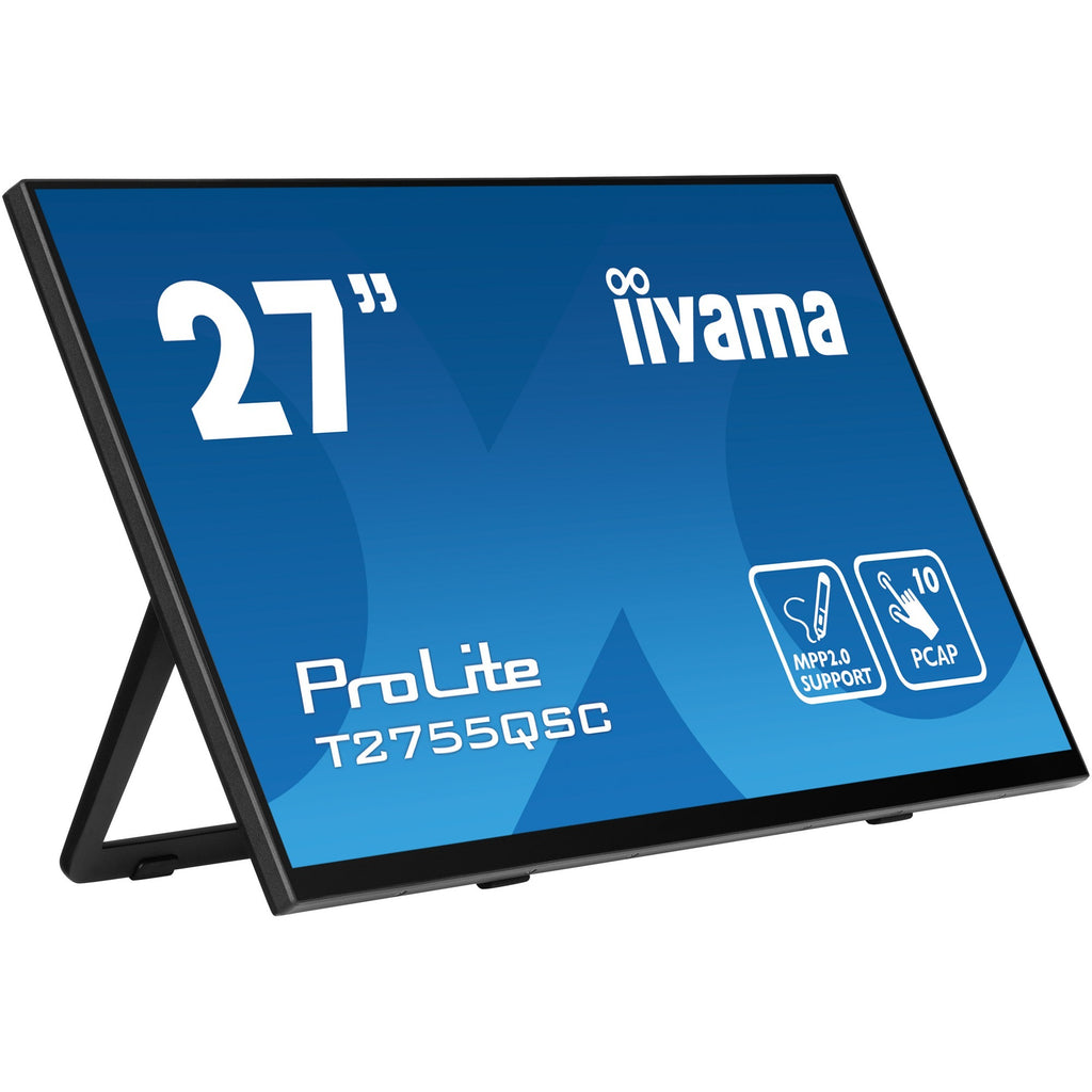 Iiyama prolite t2755qsc-b1 27 touchscreen monitor (zwart, 1x displayport, 1x hdmi, 2x usb-a)