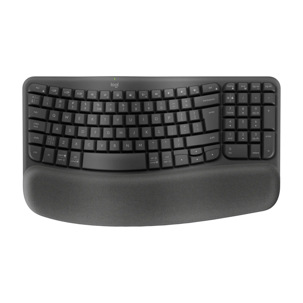 Logitech wave keys for business toetsenbord (zwart, us-international lay-out (qwerty), plunger, 100%)