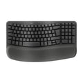 Logitech wave keys for business toetsenbord (zwart, us-international lay-out (qwerty), plunger, 100%)