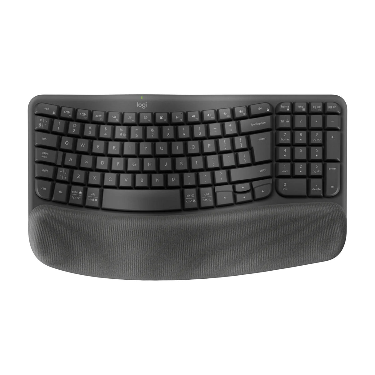 Logitech wave keys for business toetsenbord (zwart, us-international lay-out (qwerty), plunger, 100%)