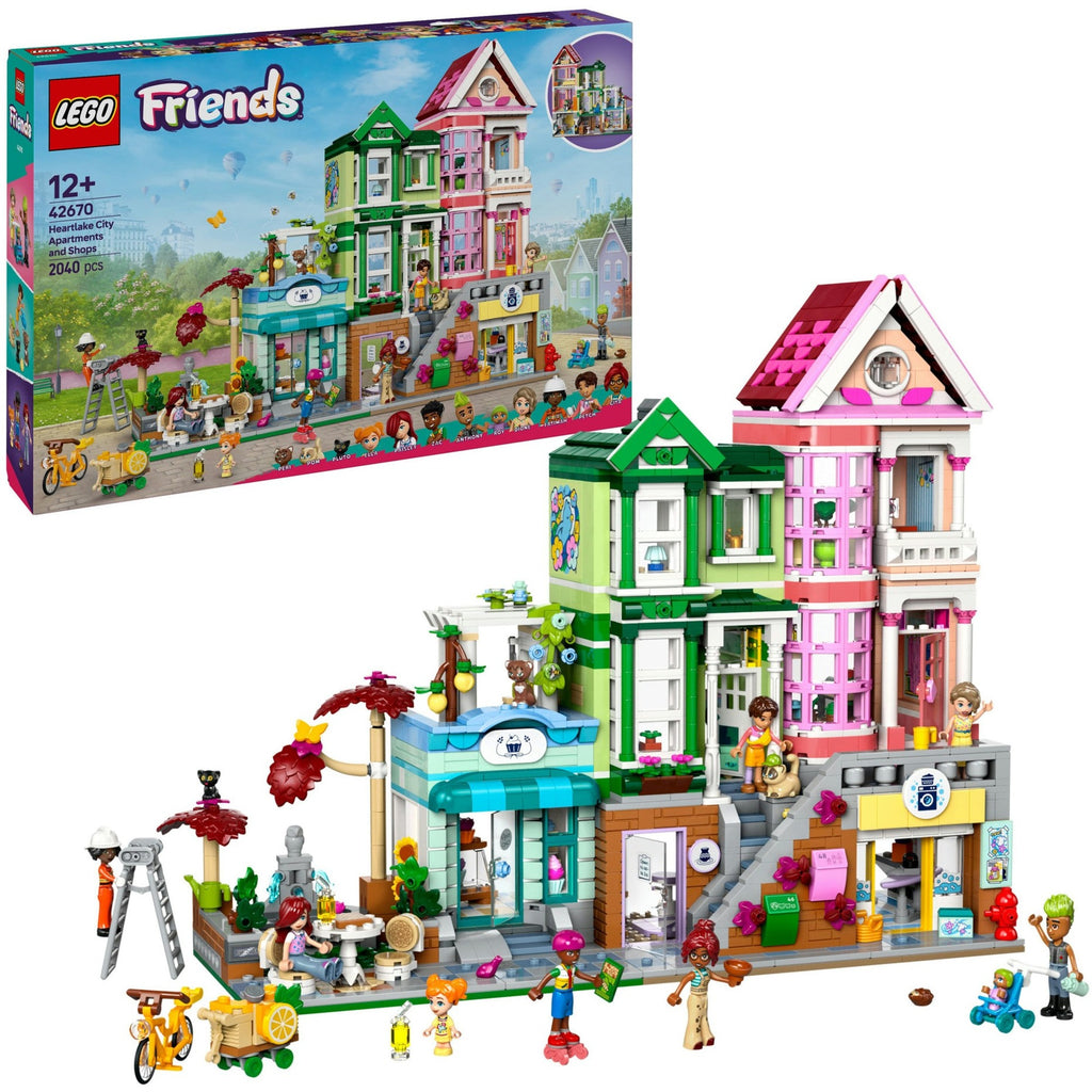 Lego friends - heartlake city appartementen en winkels constructiespeelgoed (42670)