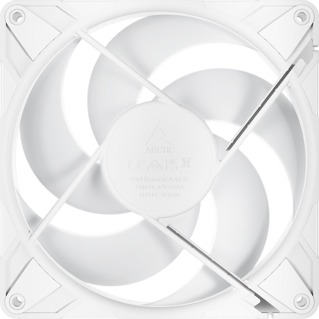 Arctic p14 pro reverse a-rgb case fan (wit, 140 x 140 x 30 mm, pwm)