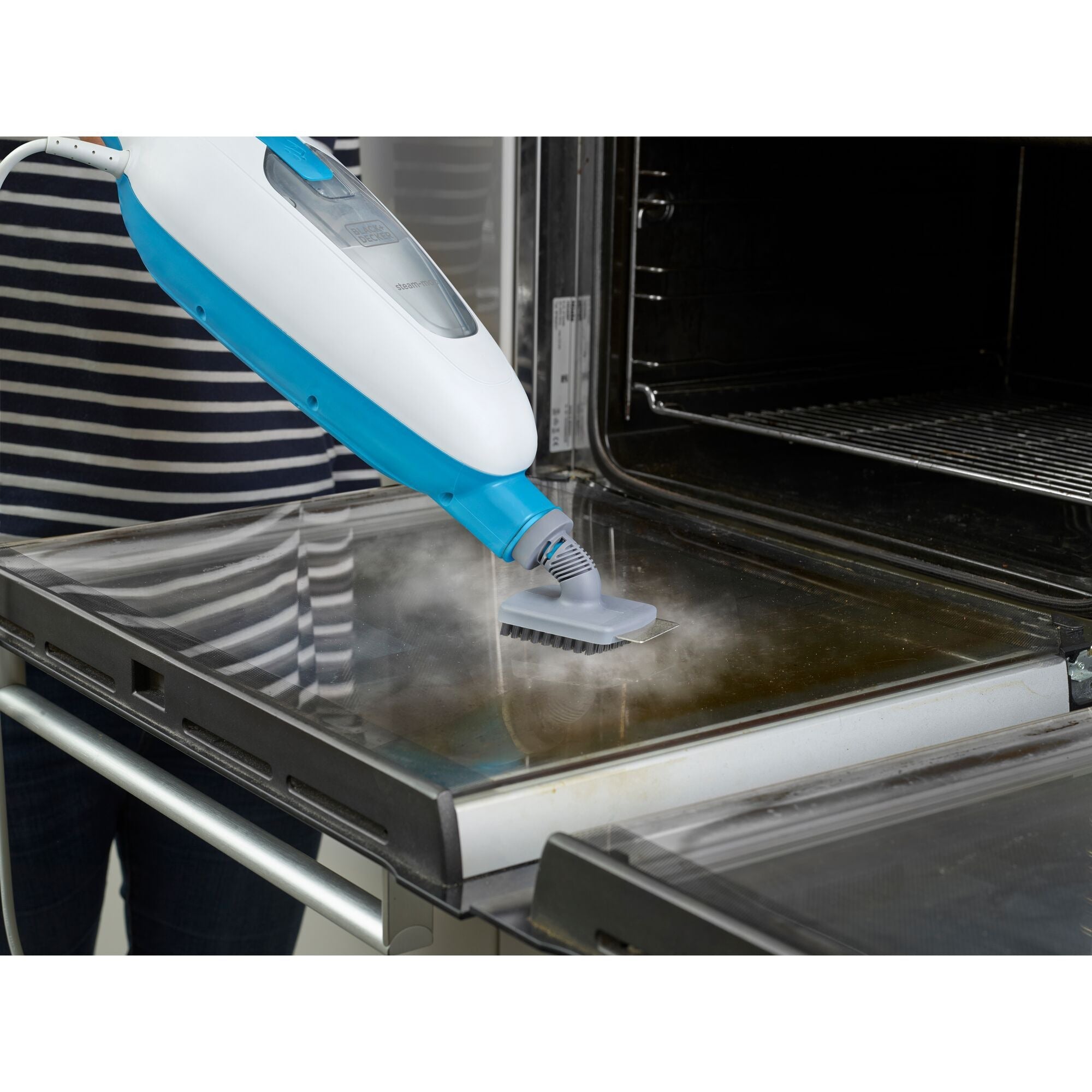 Black+decker fsmh13e10-qs 1300w 10-in-1 steam-mop met accessoires stoomreiniger (wit)