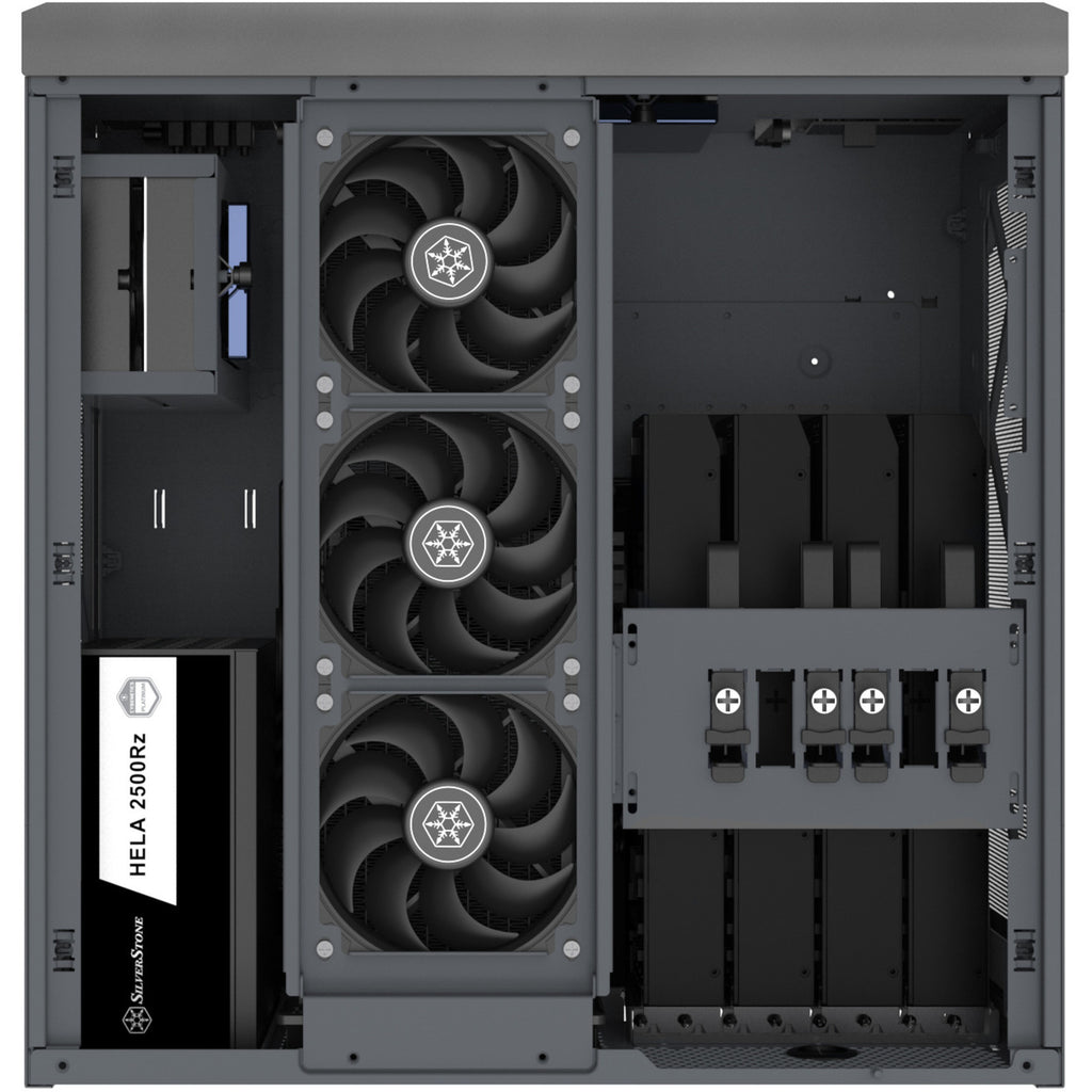 Silverstone crown 04 htpc behuizing (donkergrijs | 4x usb-a | 1x usb-c)