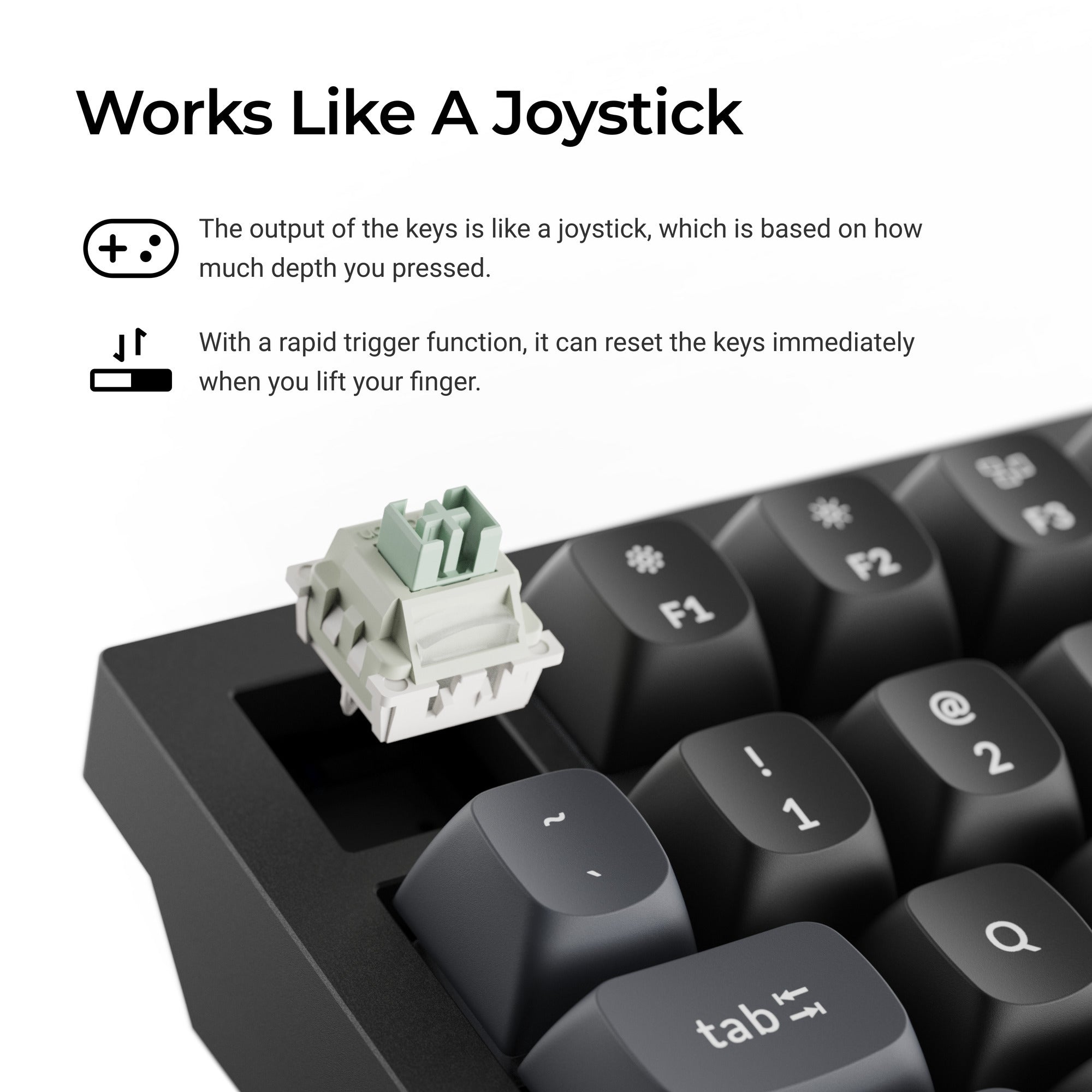 Keychron q3 he 8k magnetic switch keyboard (zwart, us lay-out (qwerty), ultra-fast lime, 80% (tkl) , rgb, hot swap, 8k)