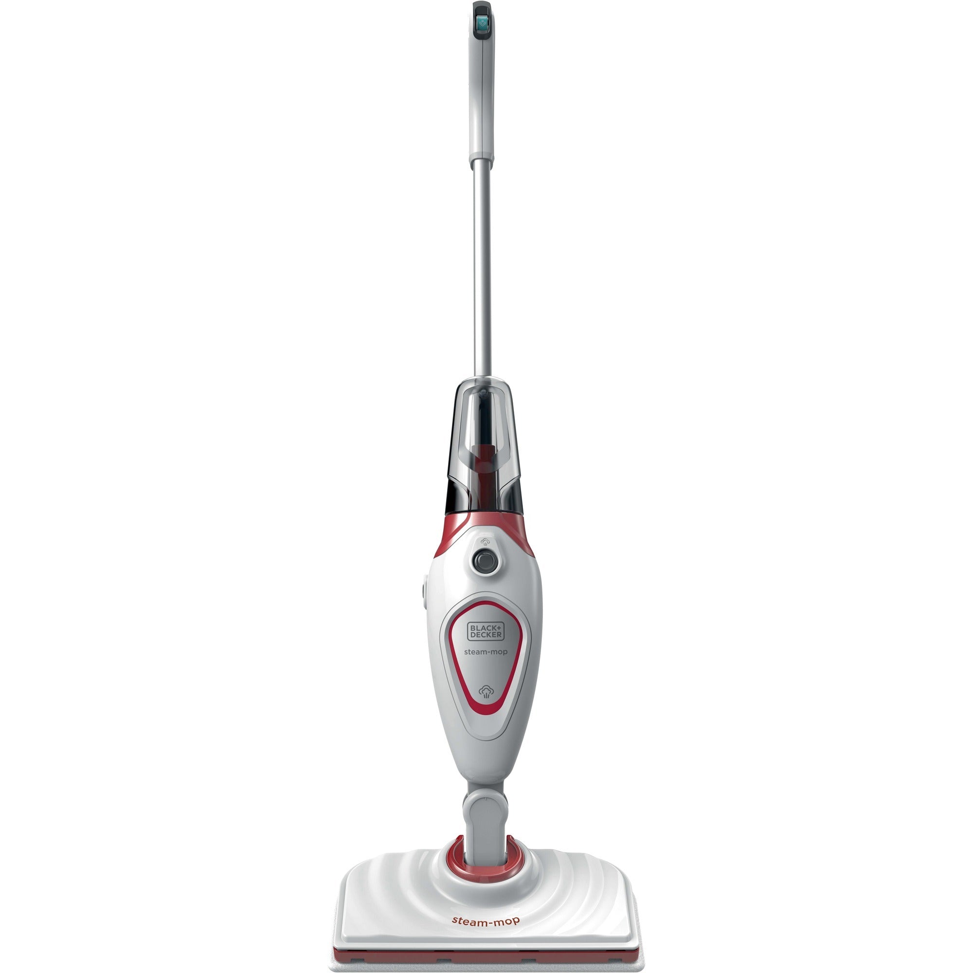 Black+decker bds1616r 1600w steam-mop met 2 stoomdoeken stoomreiniger (wit rood)