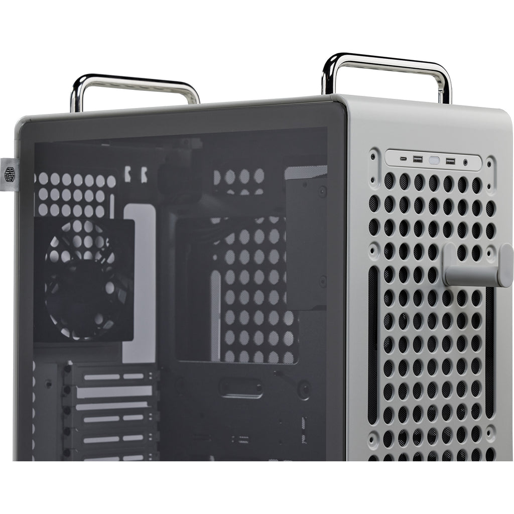 Cooler master qube 540 moonstone midi tower behuizing (grijs | 2x usb-a | 1x usb-c | tempered glass)