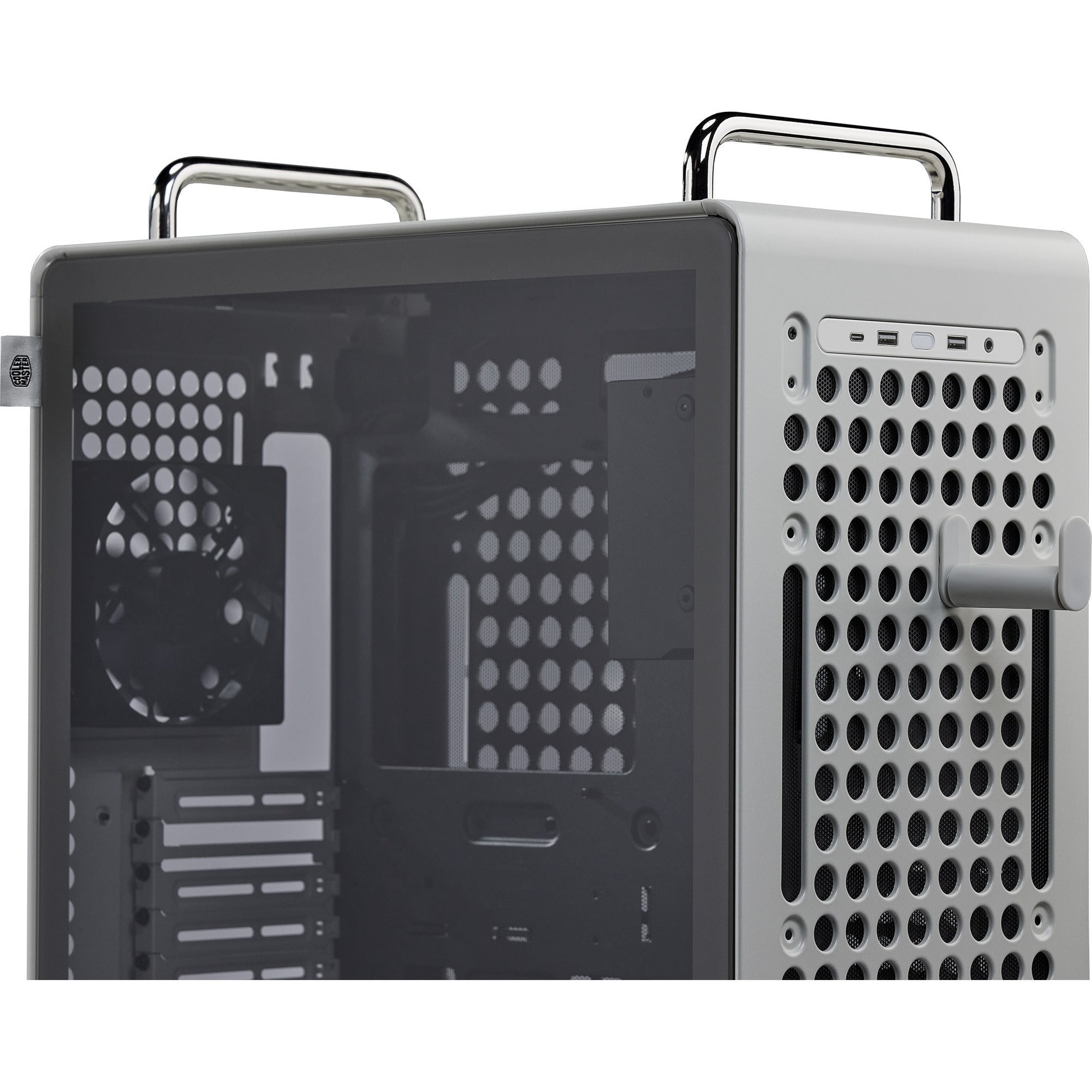 Cooler master qube 540 moonstone midi tower behuizing (grijs | 2x usb-a | 1x usb-c | tempered glass)