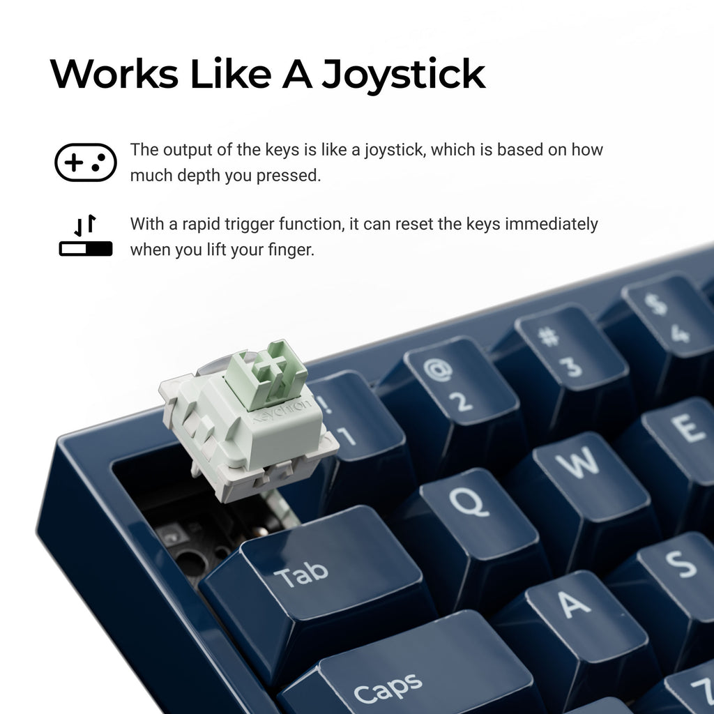 Keychron q16 he 8k magnetic switch keyboard (lichtgroen, us lay-out (qwerty), ultra-fast lime, 65%, rgb, hot swap, 8k)
