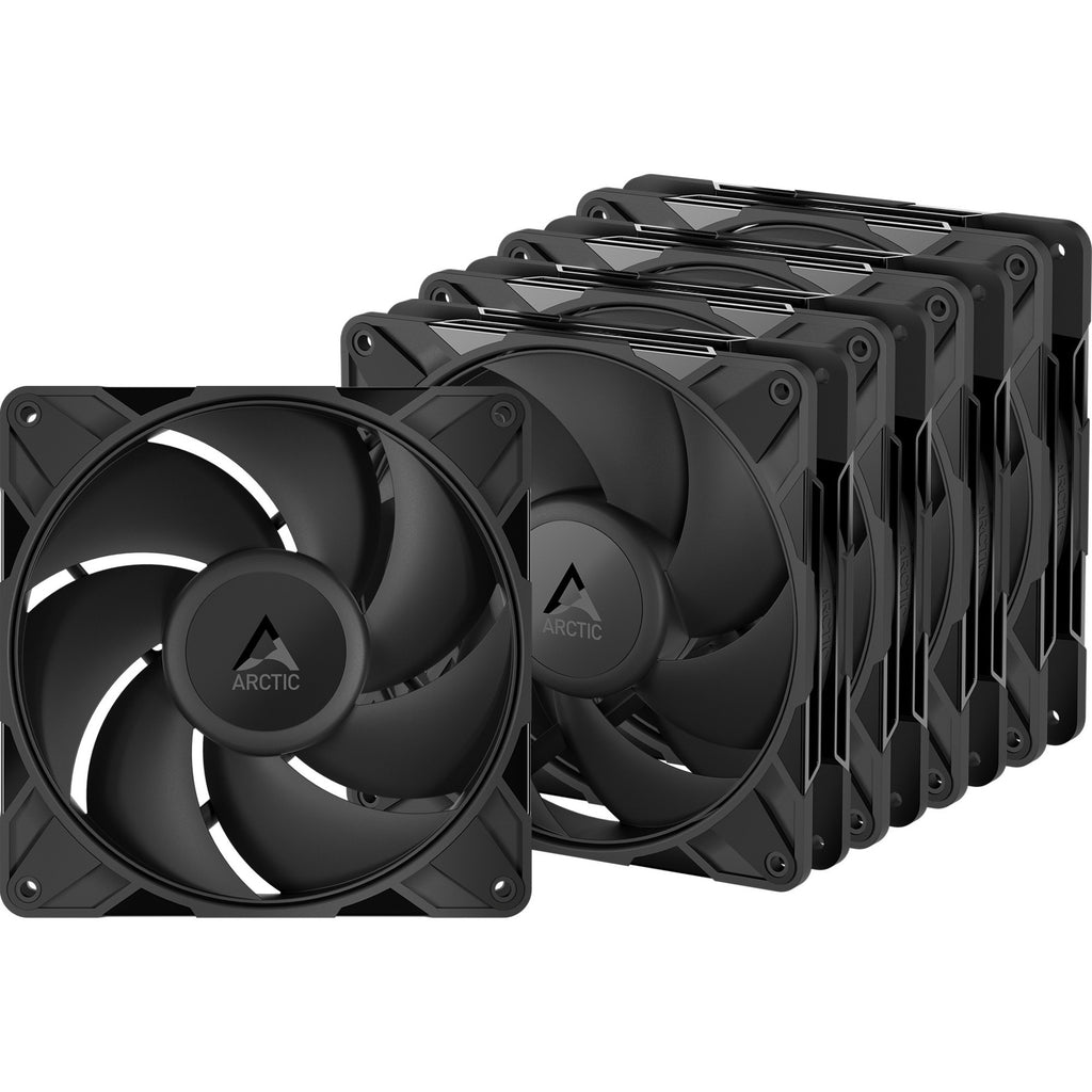 Arctic p14 pro pst rgb case fans (zwart, 5 stuks, 140 x 140 x 27 mm, pwm)