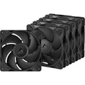 Arctic p14 pro pst rgb case fans (zwart, 5 stuks, 140 x 140 x 27 mm, pwm)