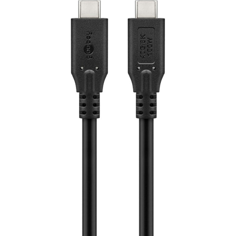 Goobay usb-c 4.0 > usb-c kabel (zwart, 0,5 meter)