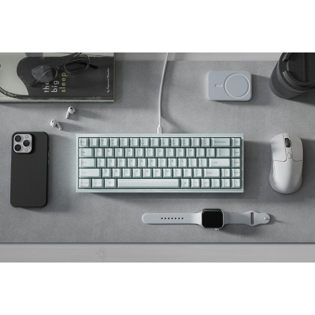 Keychron q16 he 8k magnetic switch keyboard (lichtgroen, us lay-out (qwerty), ultra-fast lime, 65%, rgb, hot swap, 8k)