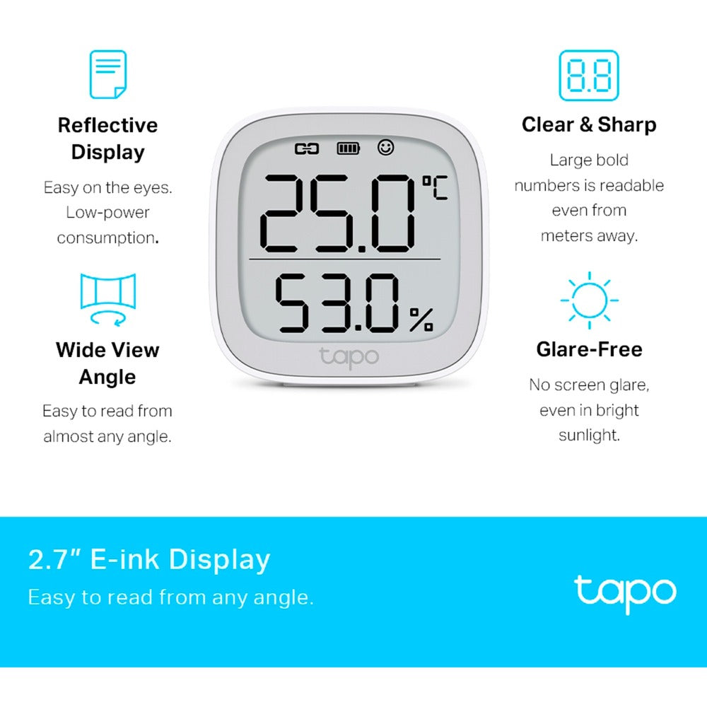 Tp-link tapo t315 slimme temperatuur- en vochtigheidsmonitor sensor