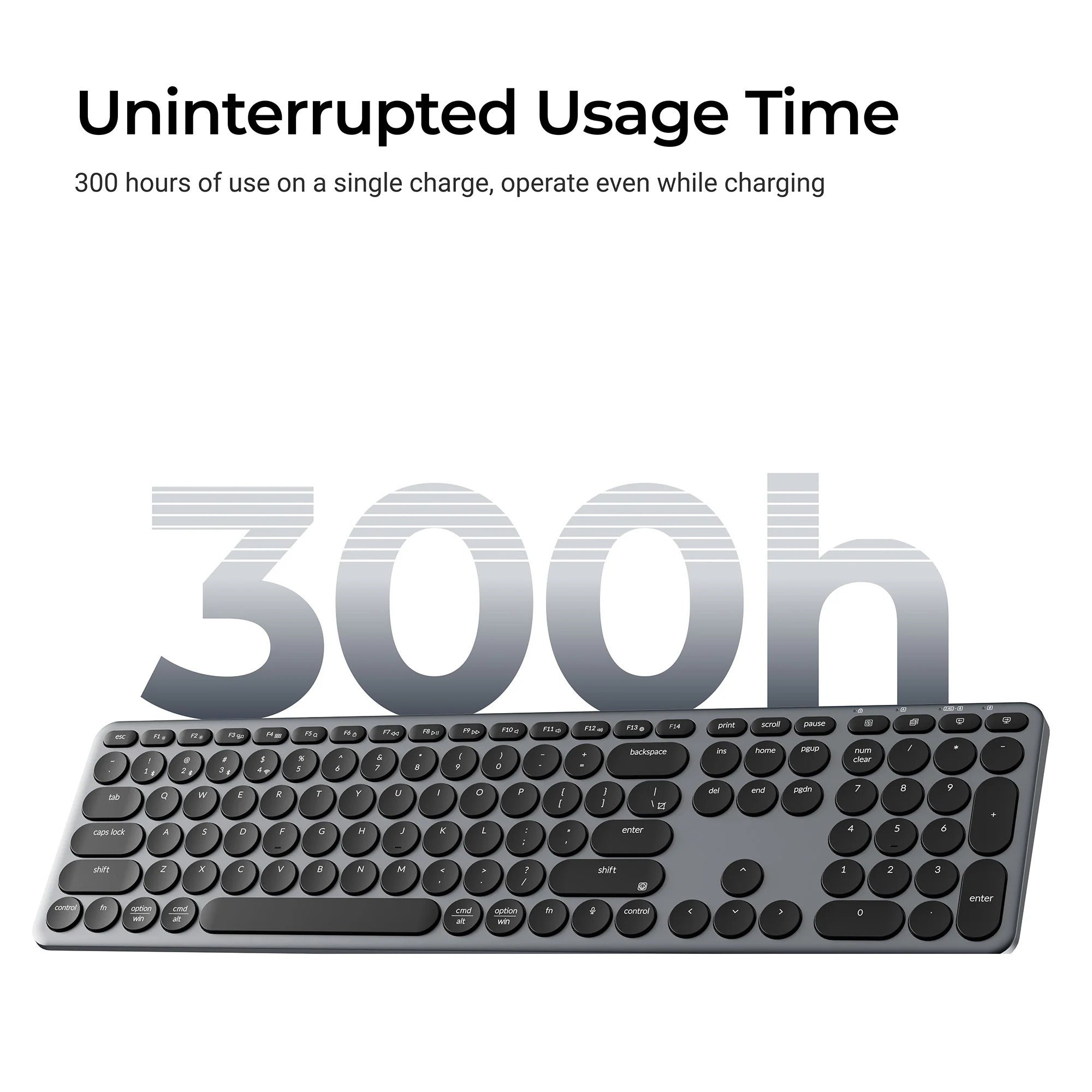 Keychron b5 pro-k1 toetsenbord (grijs, us lay-out (qwerty), scissor switches, 100%, abs keycaps, 2.4 ghz bluetooth usb)