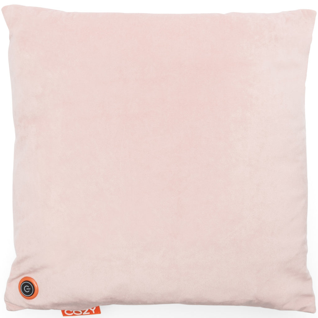 Cozy una velvet 45 x 45 cm draadloos warmtekussen (lichtroze, powerbank 5000 mah)