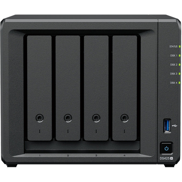 Synology diskstation ds425+ nas (zwart, 2x lan, 2x usb-a 3.2 (5 gbit s))