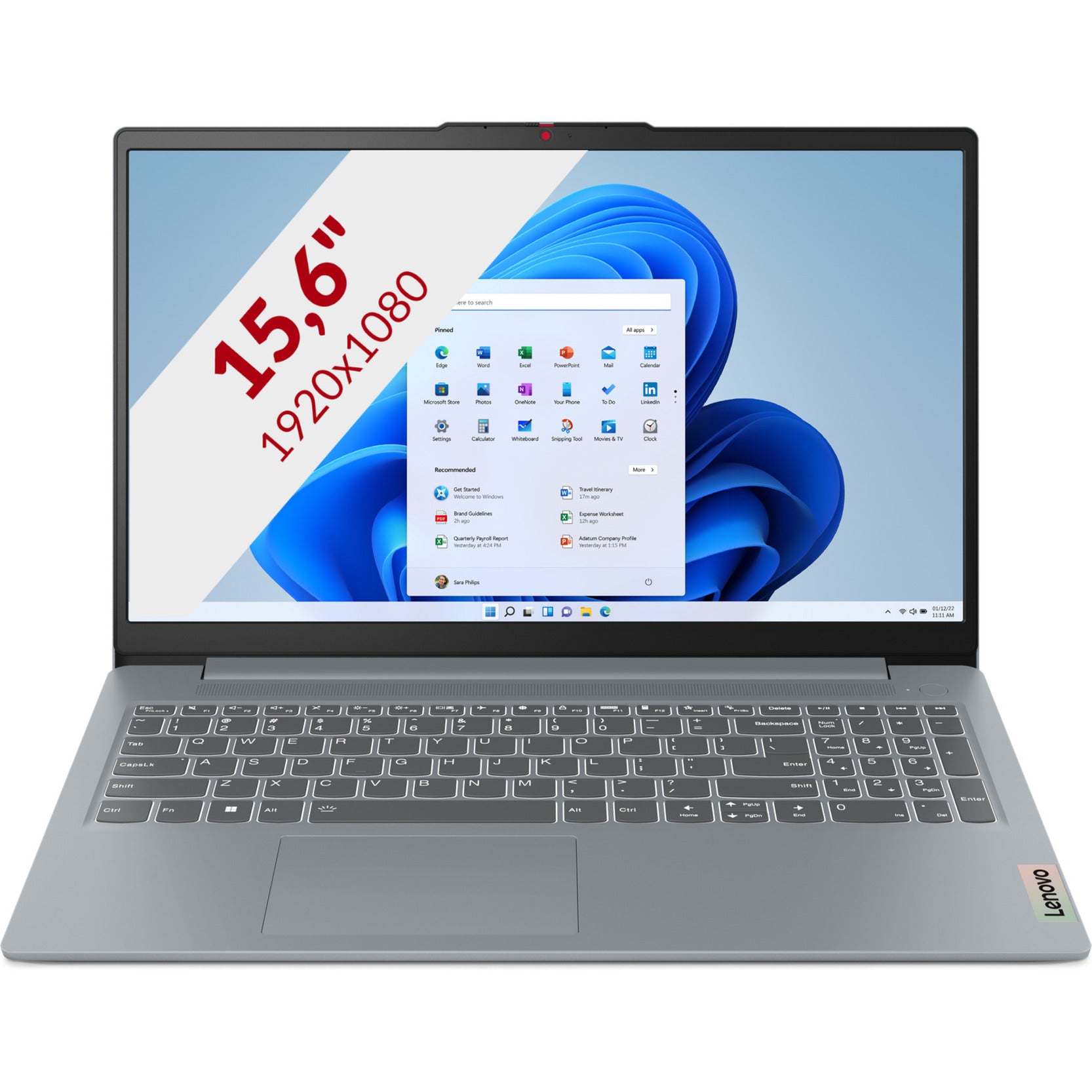Lenovo ideapad slim 3 15abr8 (82xm013cmh) 15.6 laptop (grijs | r7 5825u | radeon graphics | 16 gb | 512 gb ssd)