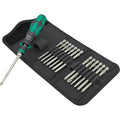 Wera kraftform kompakt 838 ra-r m imperial set 1 bitset (zwart groen, 15‑delig)