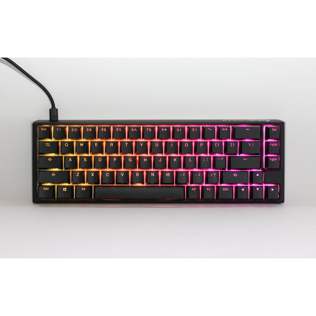 Ducky one 3 classic sf, toetsenbord (zwart wit, us lay-out, cherry mx brown, rgb led, double-shot pbt, hot-swappable, quack mechanics, 65%)