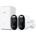 Reolink hub 1 met 2x argus series b310 beveiligingscamera (wit, 3 mp | wlan | kleurennachtzicht)