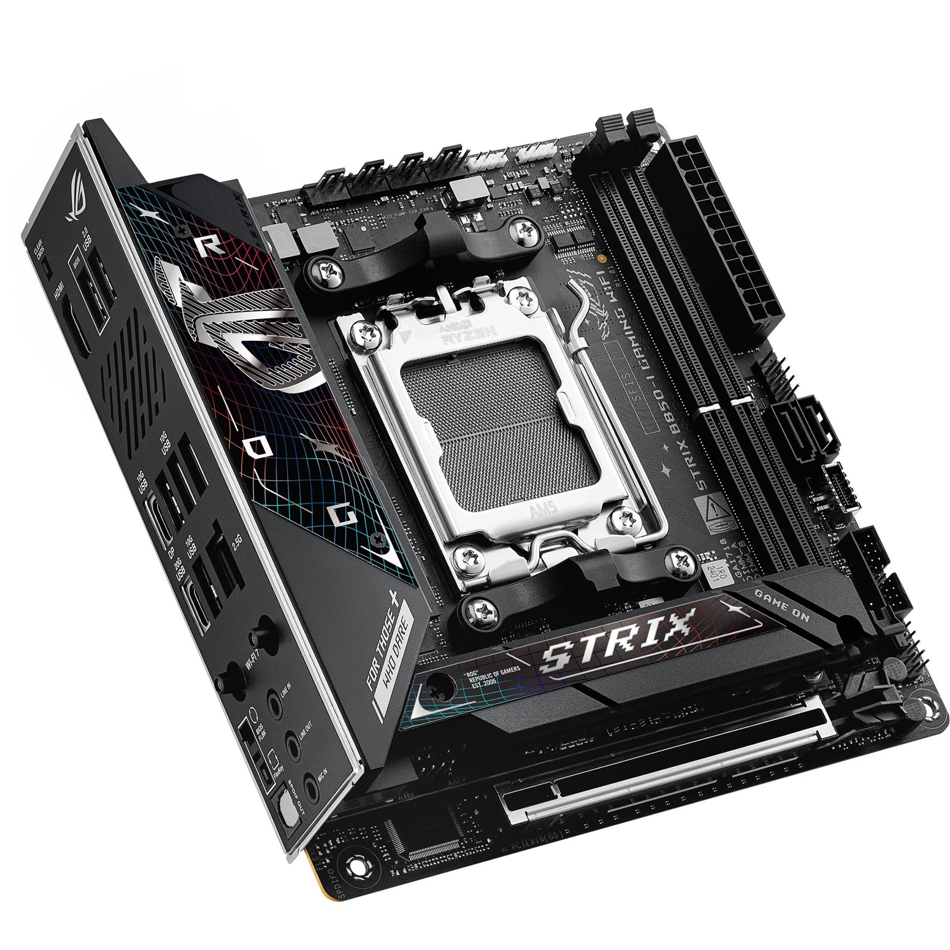 Asus rog strix b850-i gaming wifi socket am5 moederbord (2.5gb-lan, wi-fi 7, bt, sound, mini-itx)