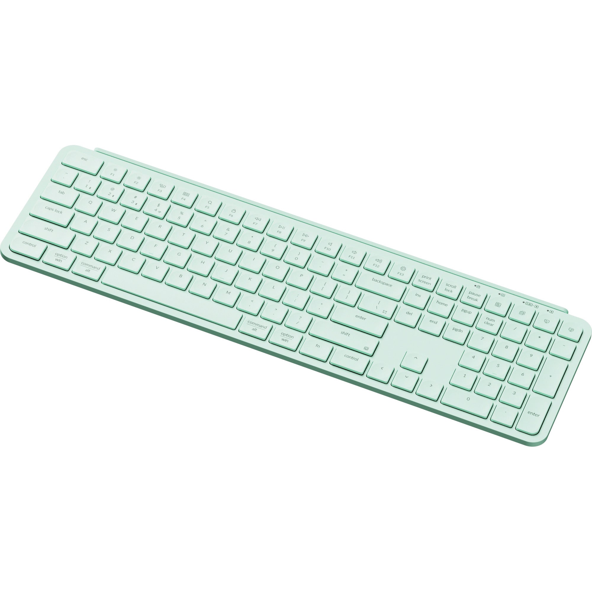 Keychron b6 pro-k7 toetsenbord (mint, us lay-out (qwerty), scissor switches, 100%, abs, 2.4 ghz | bluetooth 5.2 | usb-c)