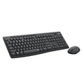 Logitech mk295 silent wireless keyboard and mouse combo desktopset (zwart, us-international lay-out (qwerty), 100%)