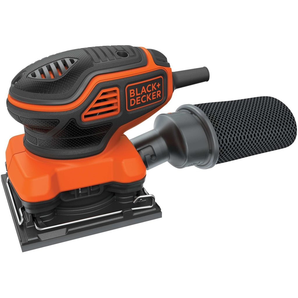 Black+decker 220w 1 4 vel schuurmachine met handpalmschakelaar ka450-qs vlakschuurmachine (oranje zwart)