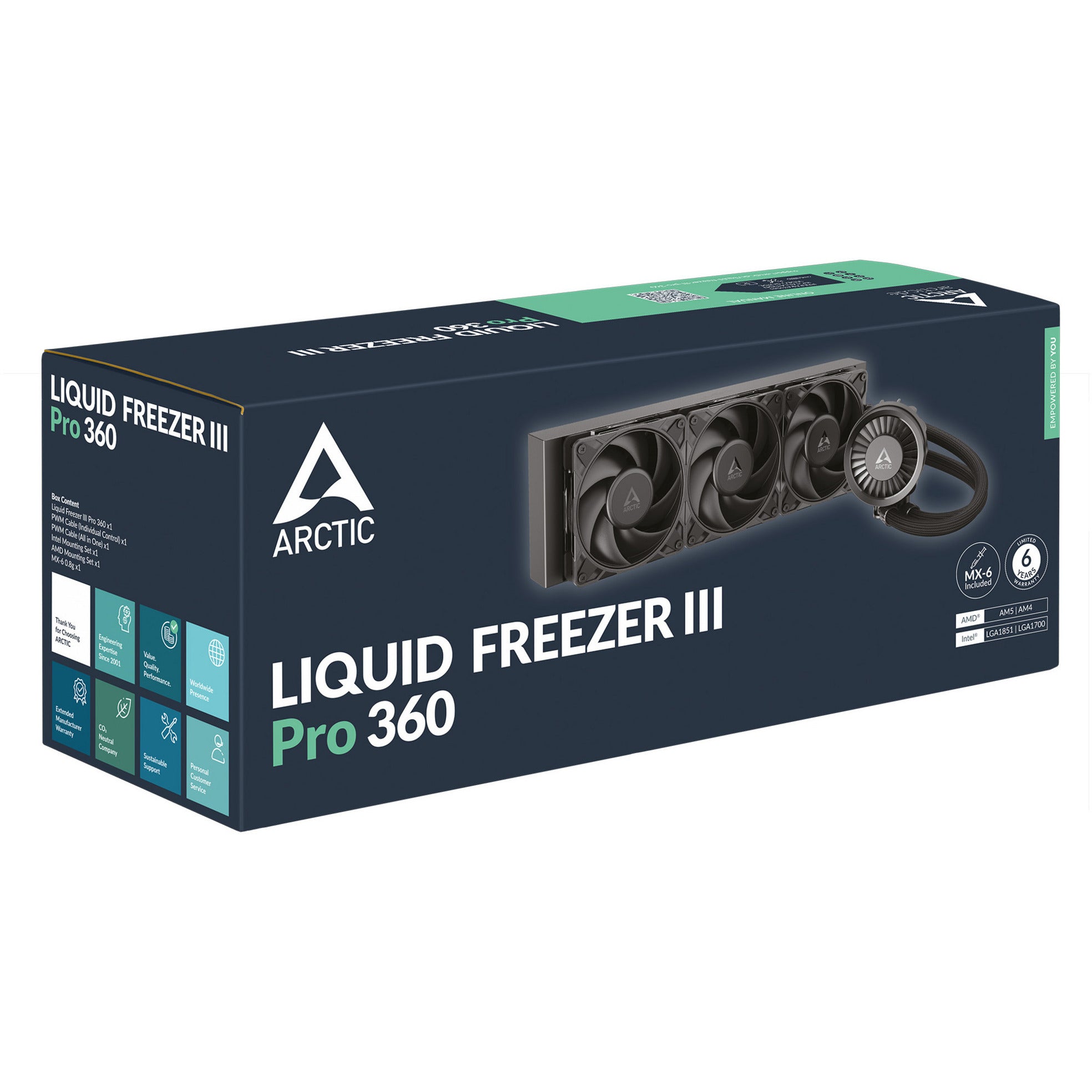 Arctic liquid freezer iii pro 360 waterkoeling (zwart)
