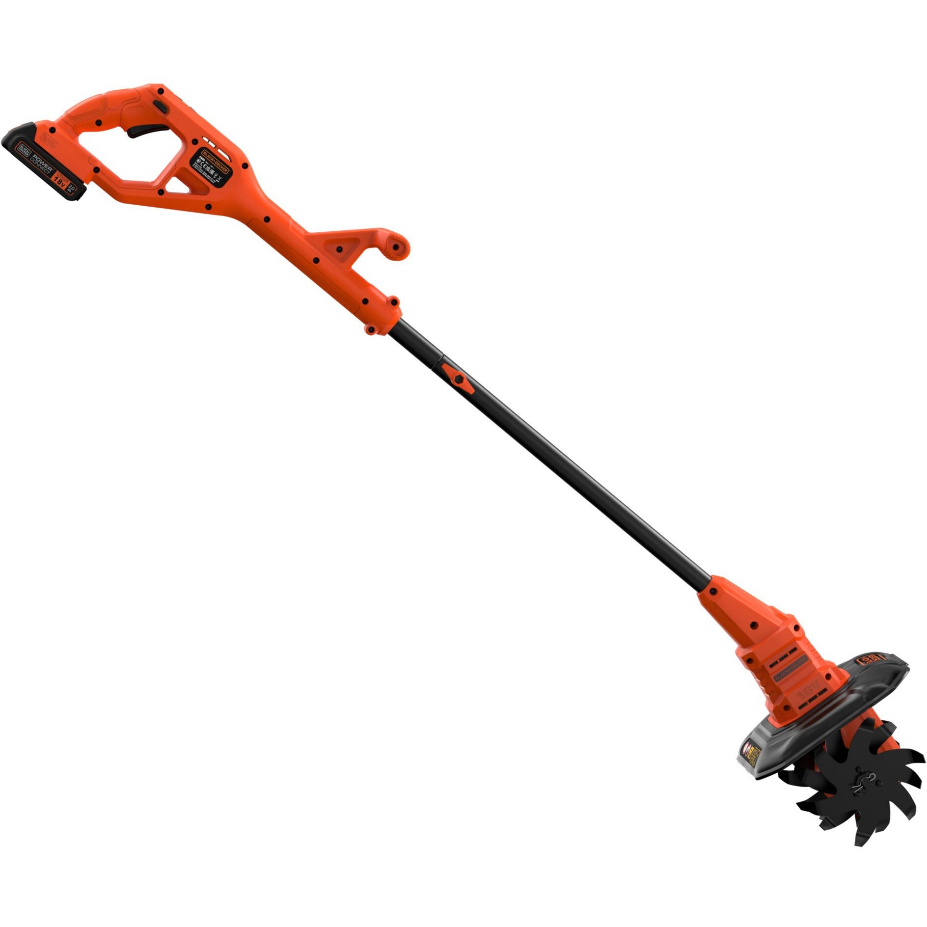 Black+decker betl1820l-qw 18v 2.0ah grondfrees (oranje zwart, 18v 2.0ah accu en 400ma lader inbegrepen)