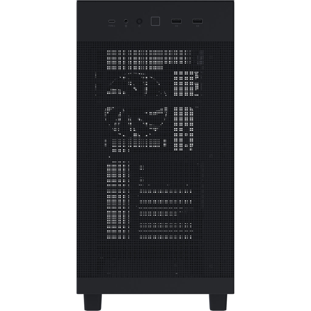Asus prime ap303 - mesh panel midi tower behuizing (zwart | 2x usb-a | 1x usb-c)