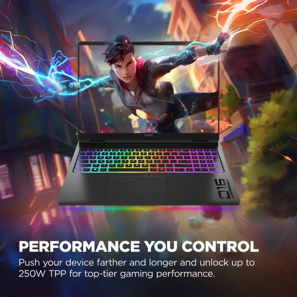 Hp omen max 16-ah0370nd 16 gaming laptop (zwart | core ultra 7 255hx | rtx 5070 ti | 32 gb | 2 tb ssd)