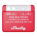 Shelly wave 1pm mini lr (eu) relais (rood, z-wave)