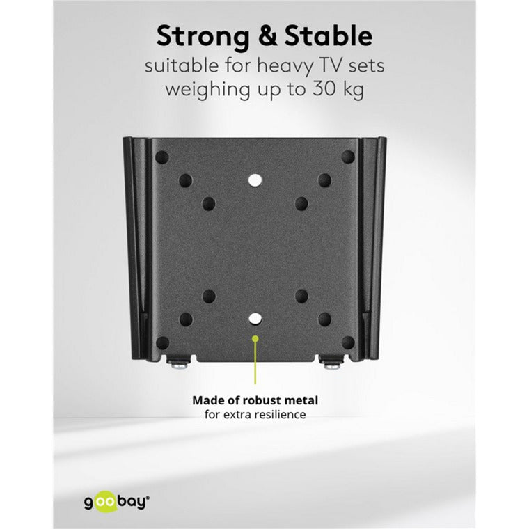 Goobay tv wall mount caravan fixed (s), 13 to 27 inch wandmontage (zwart)