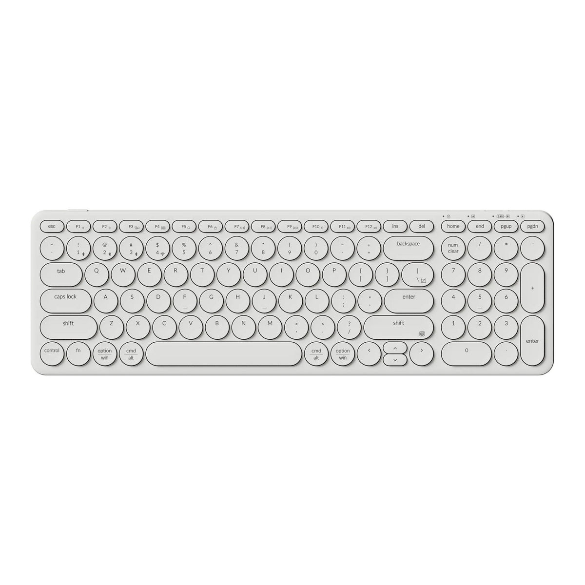 Keychron b4 pro-k8 toetsenbord (wit, us lay-out (qwerty), scissor switches, 96%, abs keycaps, 2.4 ghz | bluetooth | usb)