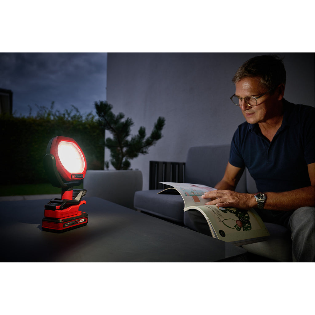 Einhell gc-ol 18 1500 li-solo accu buiten lamp verlichting (rood zwart, accu en oplader niet inbegrepen)
