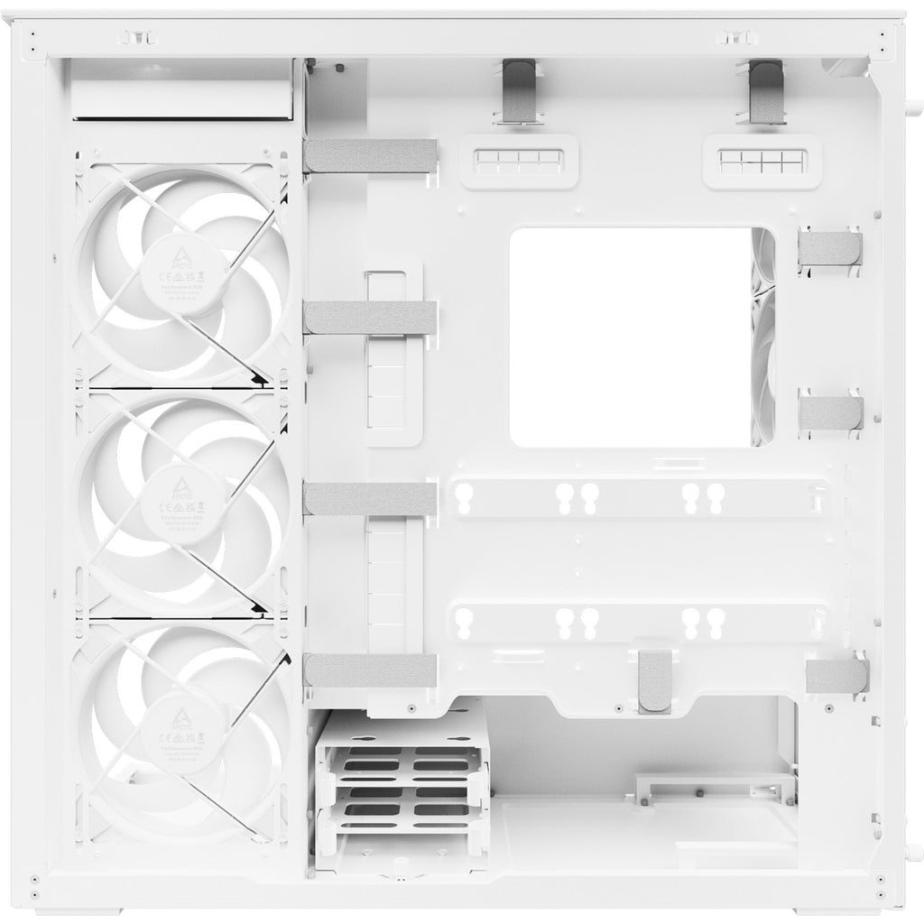 Arctic xtender vg midi tower behuizing (wit | 2x usb-a | 1x usb-c | rgb | tempered glass)