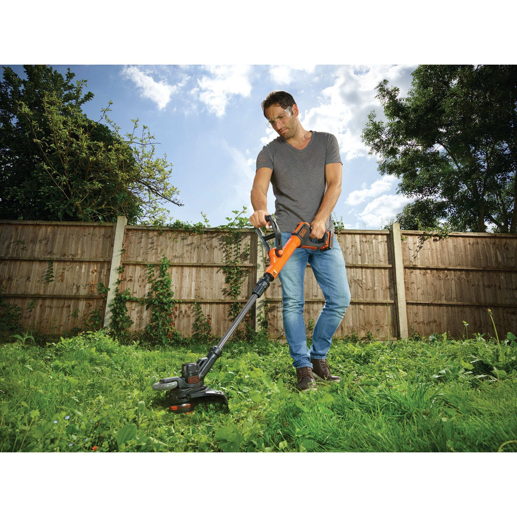 Black+decker accu grastrimmer stc1820pcb (oranje zwart, accu niet inbegrepen)