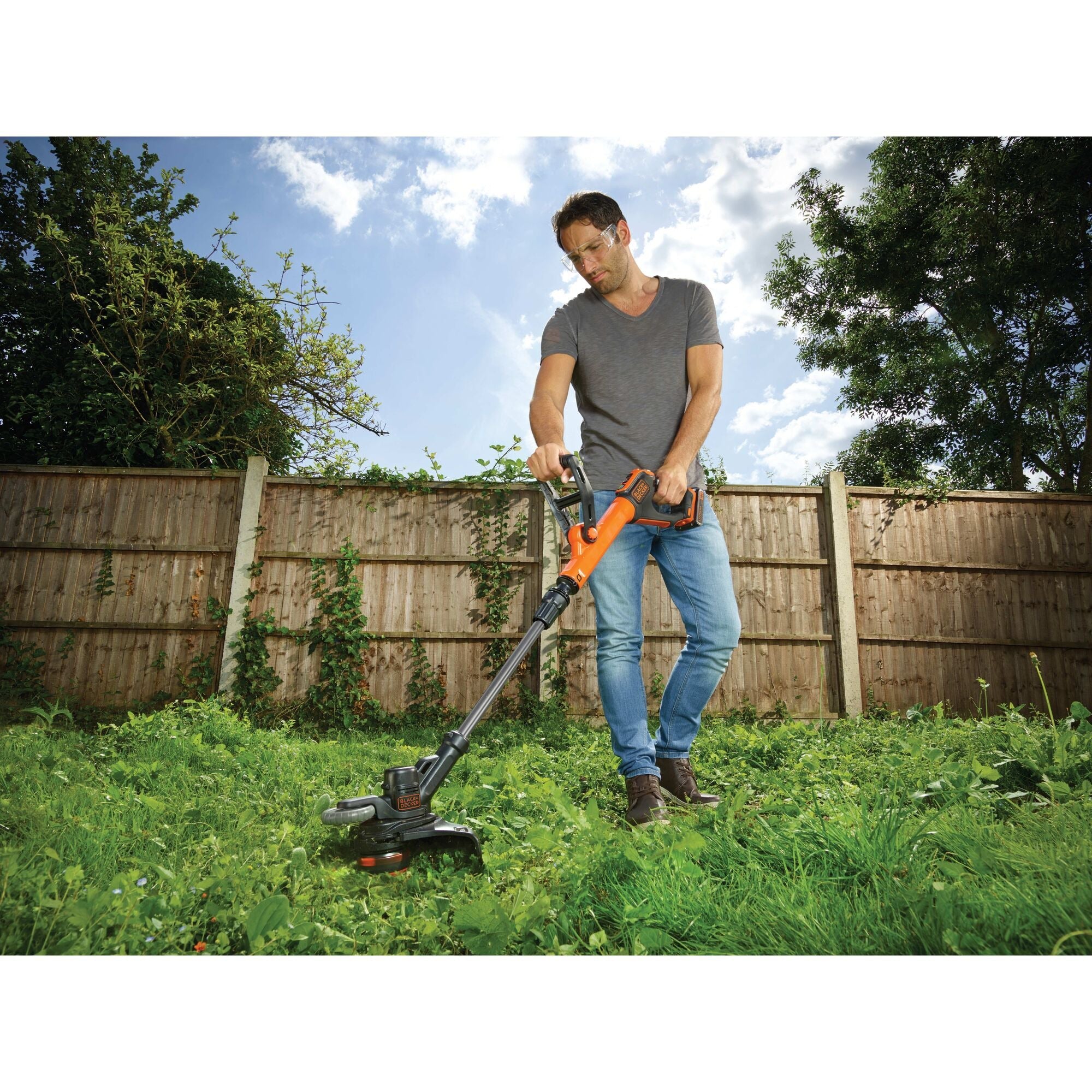 Black+decker accu grastrimmer stc1820pcb (oranje zwart, accu niet inbegrepen)