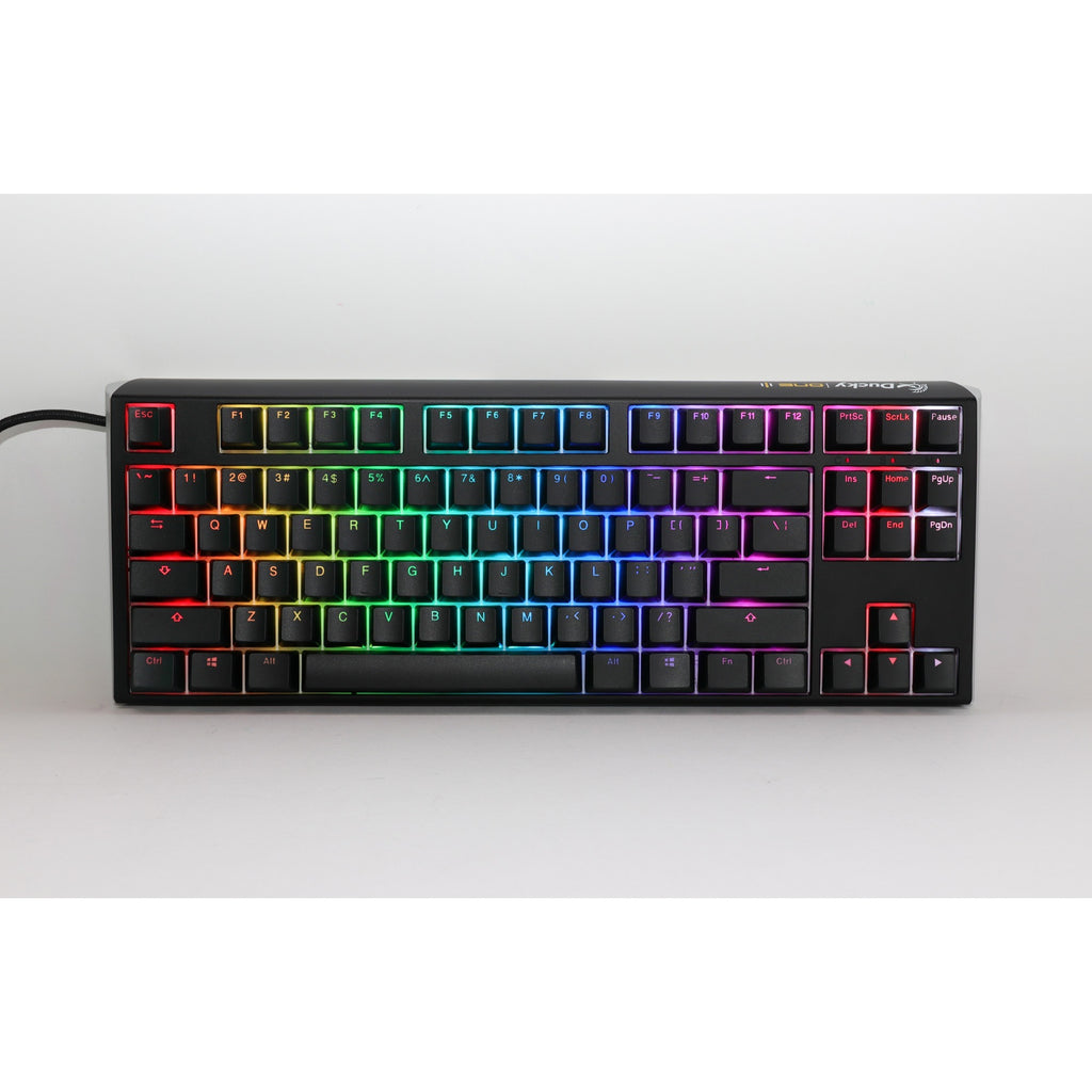 Ducky one 3 classic tkl rgb mechanisch toetsenbord (zwart, us lay-out (qwerty), cherry mx silent red, 80% (tkl) , rgb leds, double-shot pbt, hot-swappable, quack mechanics)