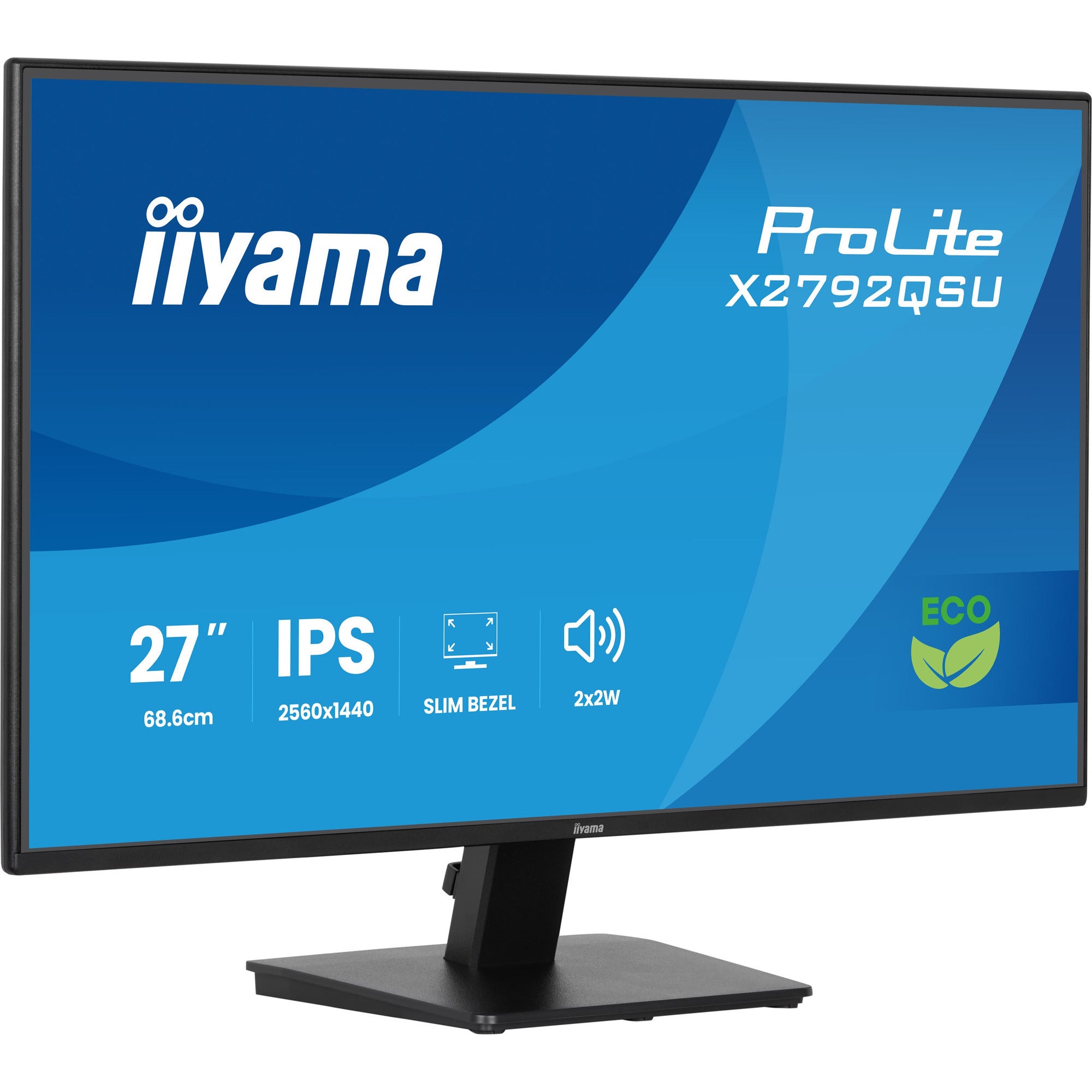 Iiyama prolite x2792qsu-b1 27 gaming monitor (zwart, hdmi, displayport, 2x usb-a, usb-b, 120 hz)