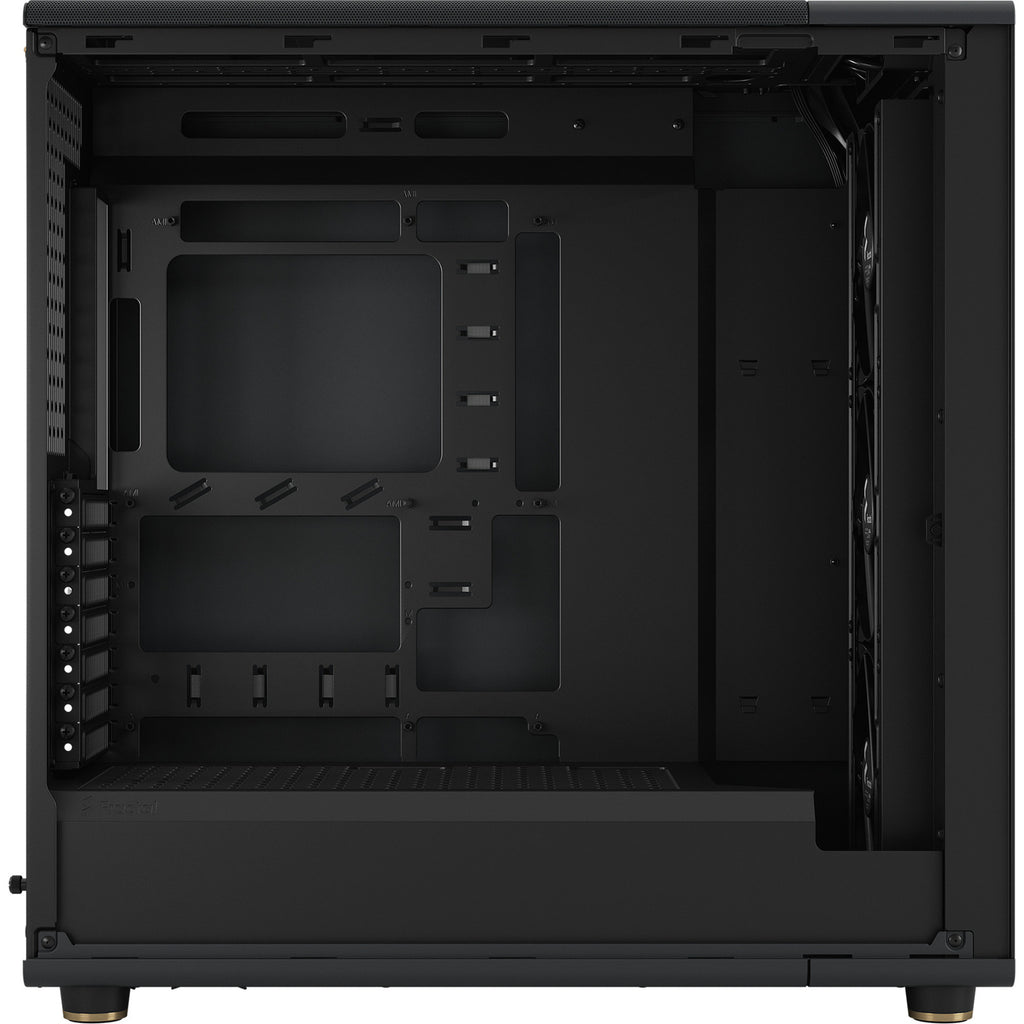 Fractal design north xl rc charcoal black tg dark midi tower behuizing (zwart houtkleur | 2x usb-a | 1x usb-c | tempered glass)