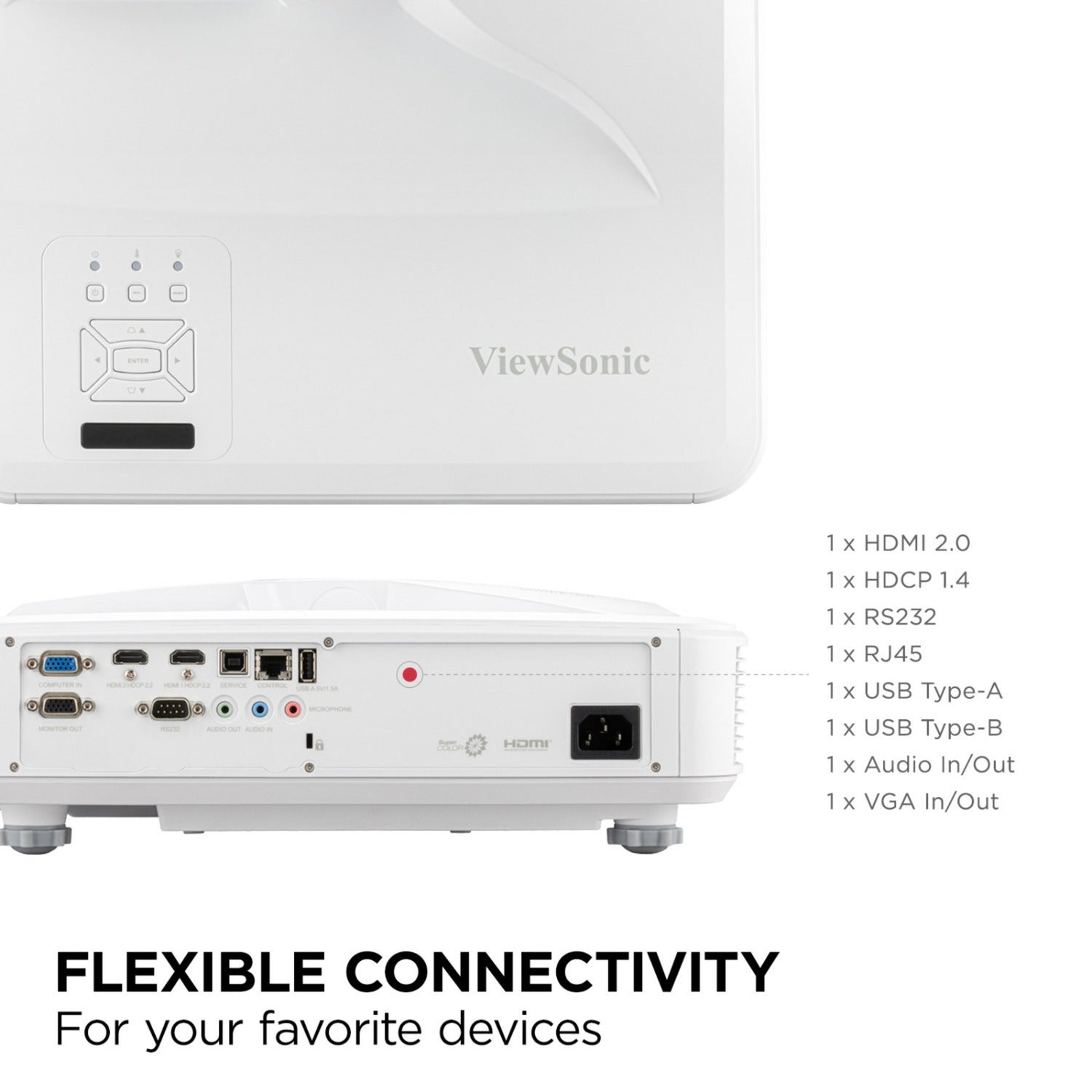 Viewsonic ls832wu wuxga ultra short throw laserprojector (wit, 5000 ansi lumen)