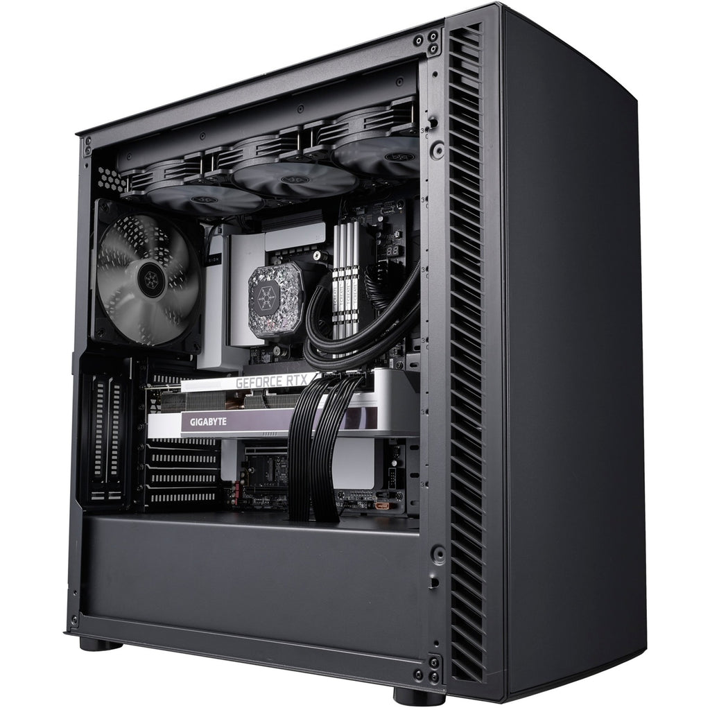 Silverstone seta q1 midi tower behuizing (zwart | 2x usb-a | 1x usb-c)