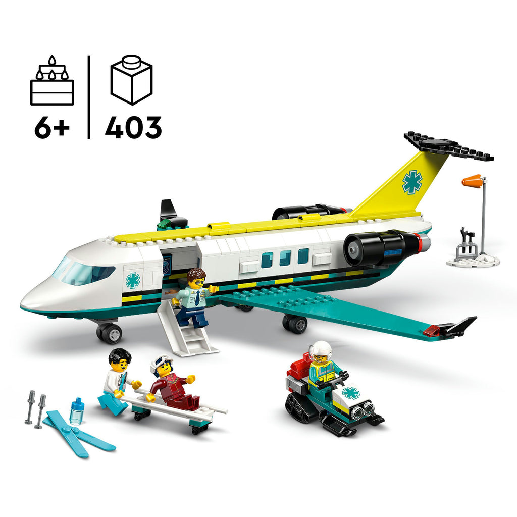 Lego city - ambulancevliegtuig constructiespeelgoed (60465)