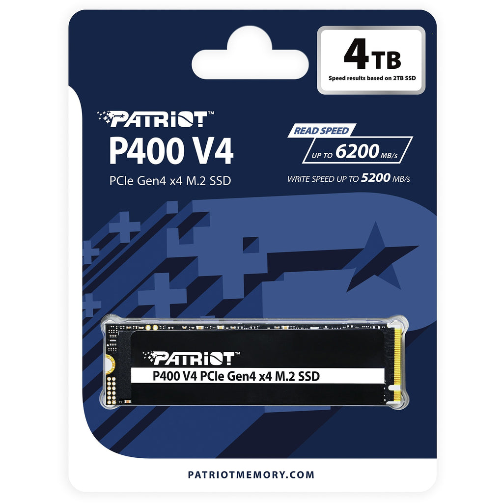 Patriot p400 v4 4 tb ssd (p400vp4tbm28h, pcie 4.0 x4, nvme 2.0, m.2 2280)