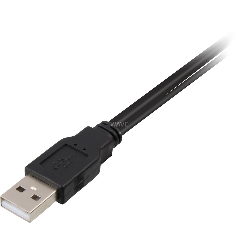 Delock 2x usb-a 2.0 male > usb mini 5-pin splitterkabel (zwart rood, 1 meter)