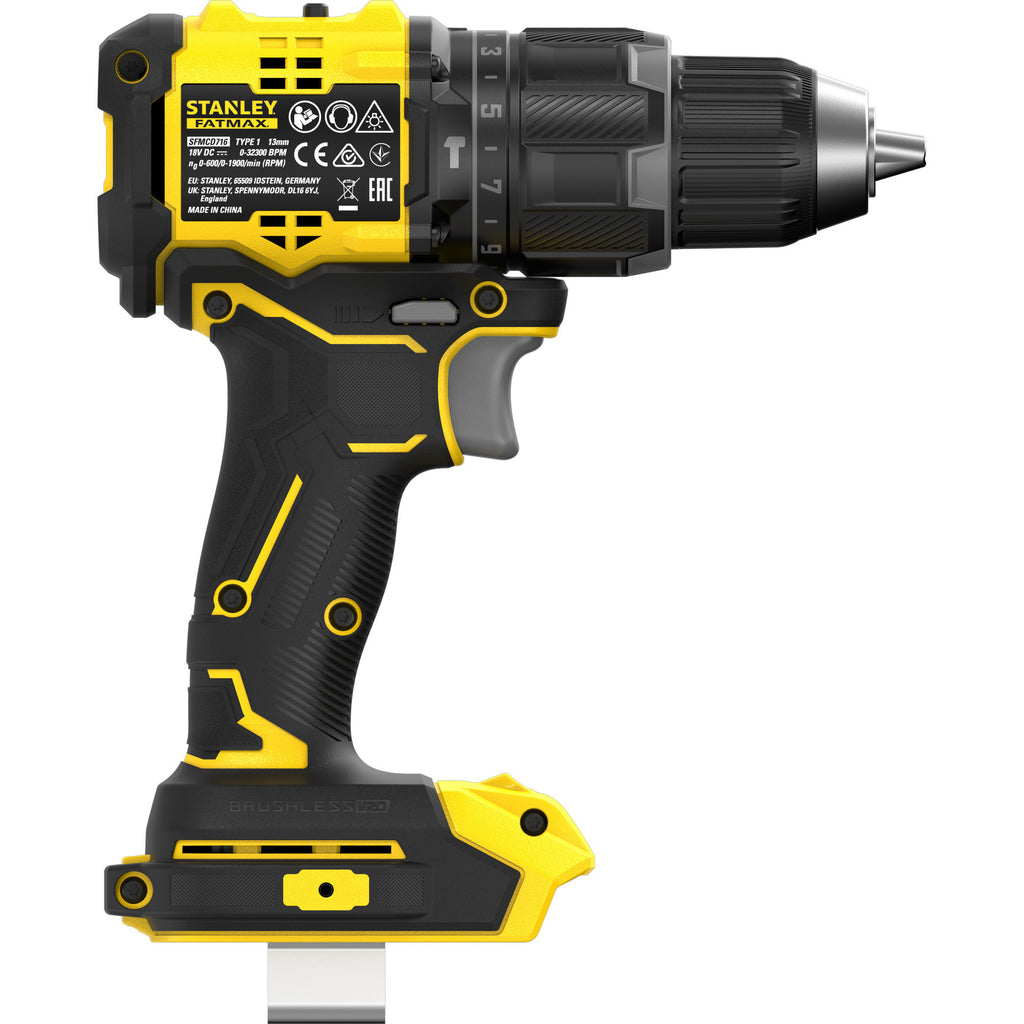 Stanley fatmax v20 18v schroefklopboormachine klopboorschroevendraaier (zwart geel, accu en oplader niet inbegrepen)