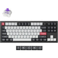 Keychron q3 he qmk-m1 rgb mechanisch toetsenbord (zwart, us lay-out (qwerty), gateron double-rail magnetic nebula, 80% (tkl) , rgb leds, osa double-shot pbt, hot swap, knob, 2.4ghz | bluetooth 5.1 | usb-c)